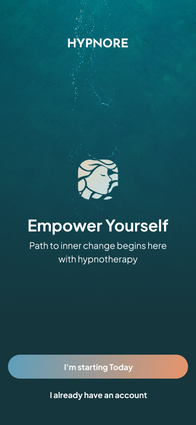 Hypnore app landing screen
